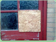 boarded up Oadby